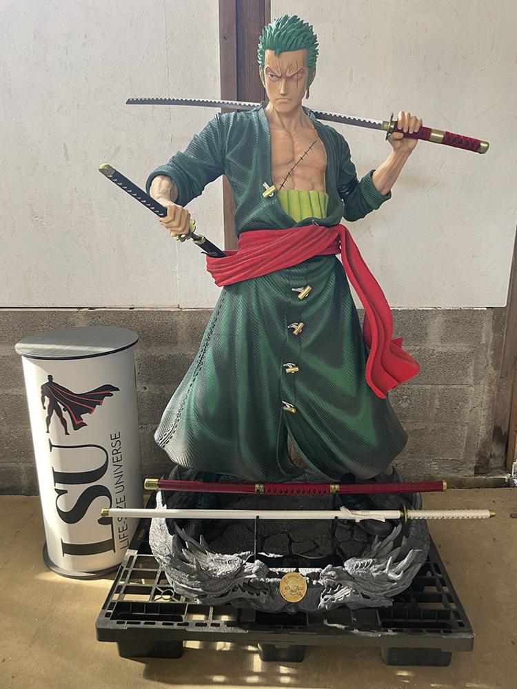 One Piece Roronoa Zoro Statue Taille Réelle 1:1 Black Pearl Studio