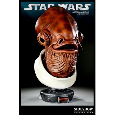 Star Wars Admiral Ackbar Life-Size Bust Sideshow