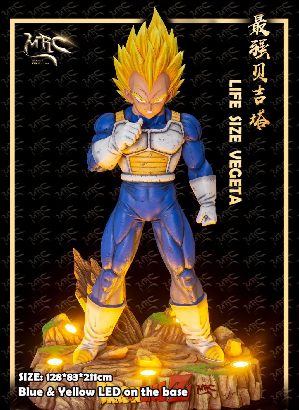 Dragon Ball Z Vegeta Combo Statue Buste Taille Réelle MRC Yume