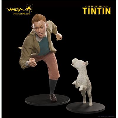 Les Aventures de Tintin - Pack Capitaine Haddock & Tintin & Milou Statues Taille Réelle Weta