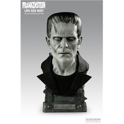 Frankenstein Boris Karloff Buste Taille Réelle Sideshow Silver Screen Edition