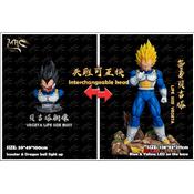 Dragon Ball Z Vegeta Combo Statue + Buste Taille Réelle MRC