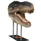 T-Rex Head Life-Size Statue Open Mouth Oxmox Muckle