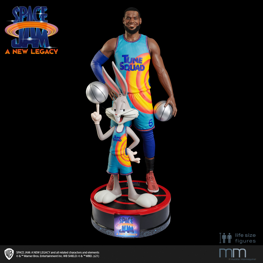 Space Jam Set LeBron James and Bugs Bunny Life-Size Statues Muckle