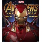 Avengers: Infinity War - Iron Man Mark 50 Battle Damaged Buste Taille Réelle Queen Studios